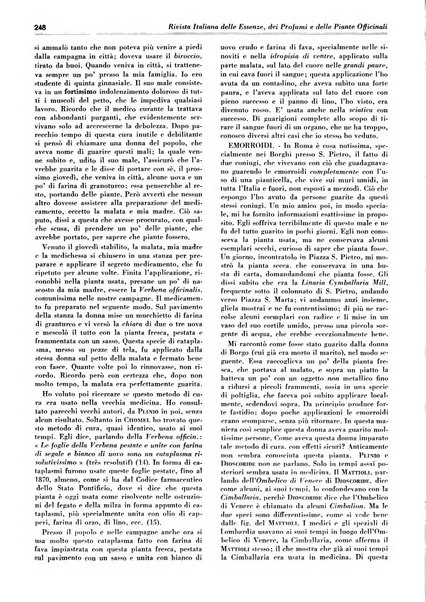 Rivista italiana delle essenze, dei profumi e delle piante officinali organo di propaganda del gruppo produttori materie aromatiche della Federazione nazionale fascista industrie chimiche ed affini