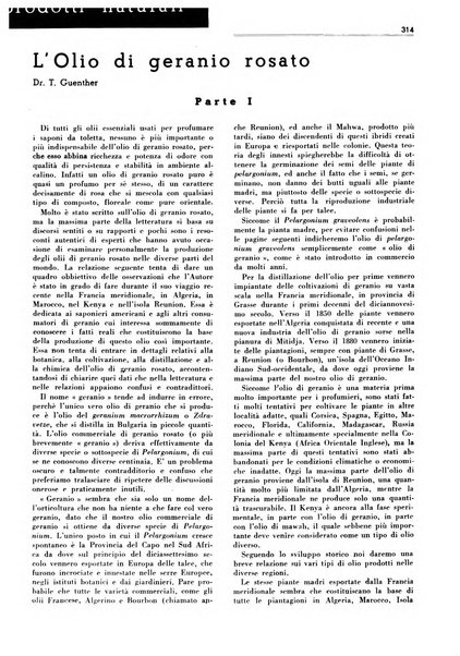 Rivista italiana delle essenze, dei profumi e delle piante officinali organo di propaganda del gruppo produttori materie aromatiche della Federazione nazionale fascista industrie chimiche ed affini