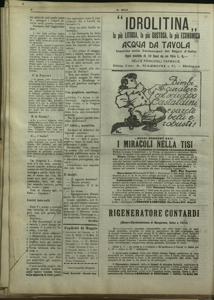 Il mulo : periodico settimanale anticanagliesco