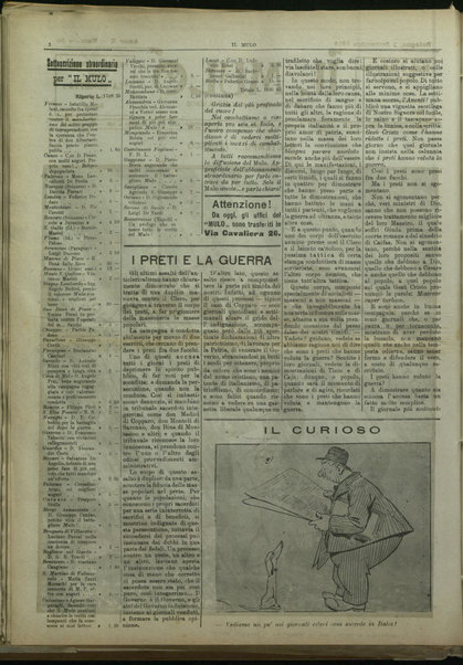 Il mulo : periodico settimanale anticanagliesco