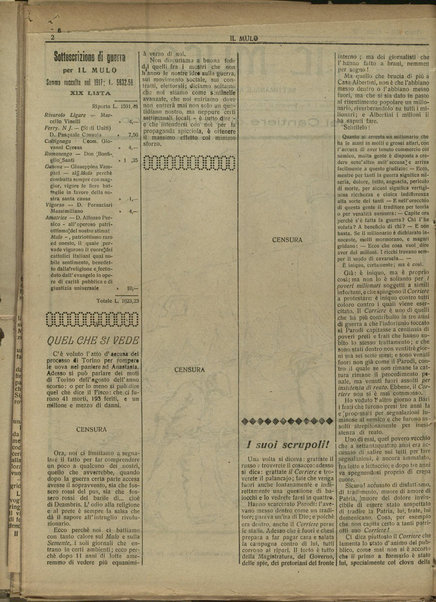 Il mulo : periodico settimanale anticanagliesco