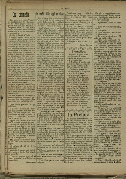 Il mulo : periodico settimanale anticanagliesco