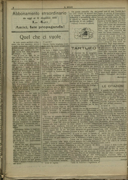 Il mulo : periodico settimanale anticanagliesco