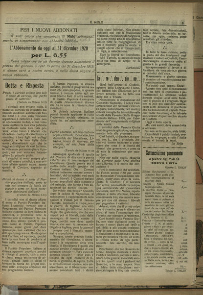 Il mulo : periodico settimanale anticanagliesco