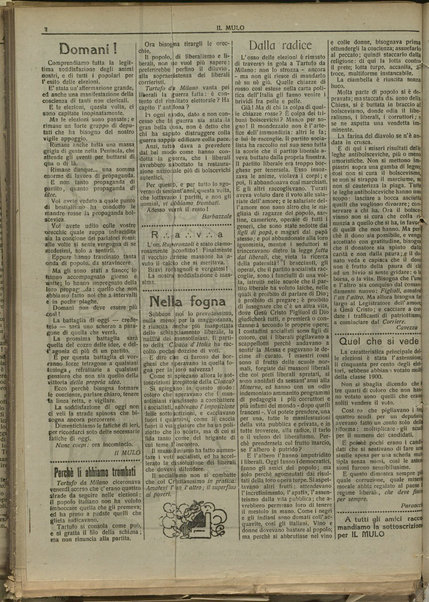 Il mulo : periodico settimanale anticanagliesco