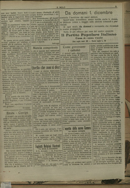 Il mulo : periodico settimanale anticanagliesco