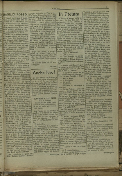 Il mulo : periodico settimanale anticanagliesco