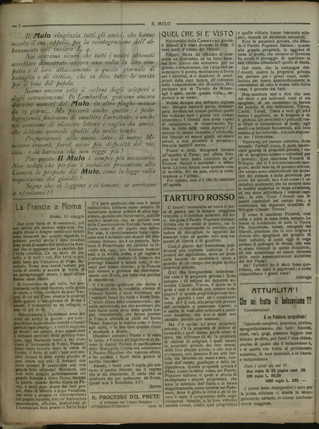 Il mulo : periodico settimanale anticanagliesco