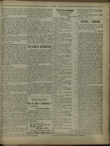 Il mulo : periodico settimanale anticanagliesco