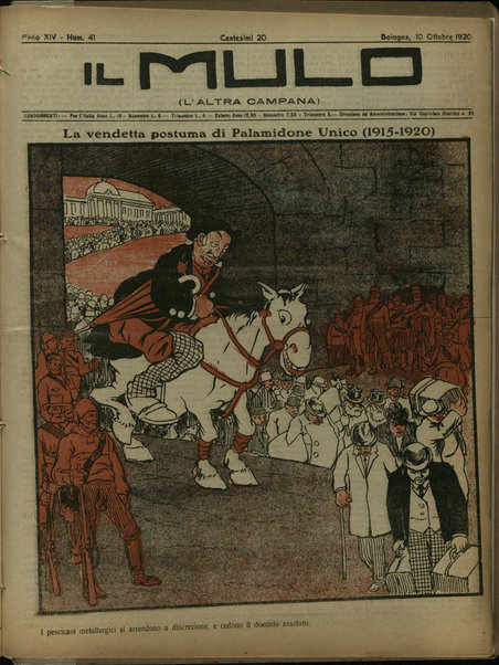 Il mulo : periodico settimanale anticanagliesco