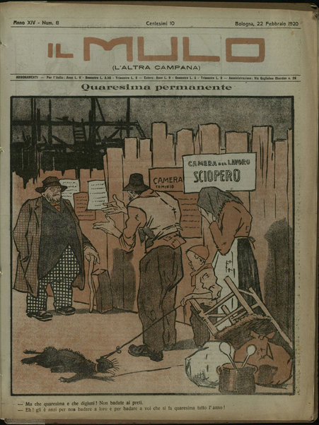 Il mulo : periodico settimanale anticanagliesco