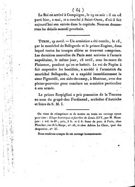 L'ami de la religion et du roi journal ecclesiastique, politique et litteraire