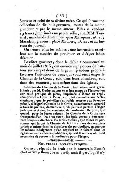 L'ami de la religion et du roi journal ecclesiastique, politique et litteraire