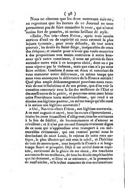 L'ami de la religion et du roi journal ecclesiastique, politique et litteraire