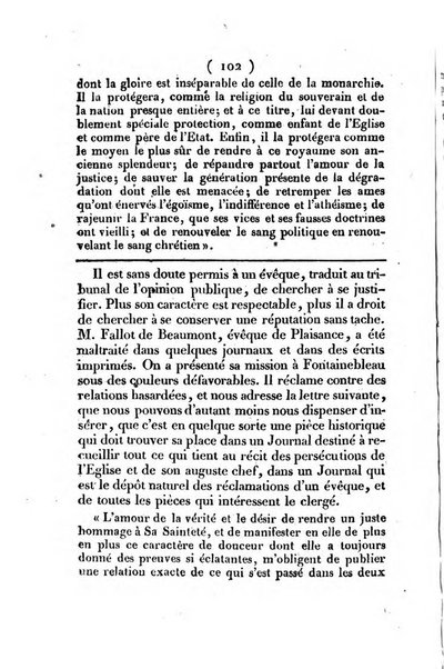 L'ami de la religion et du roi journal ecclesiastique, politique et litteraire