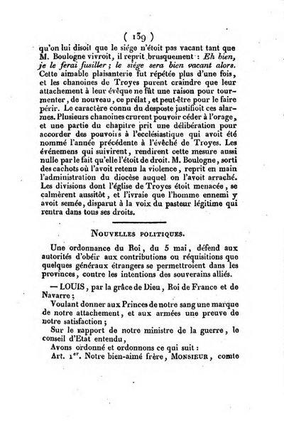 L'ami de la religion et du roi journal ecclesiastique, politique et litteraire