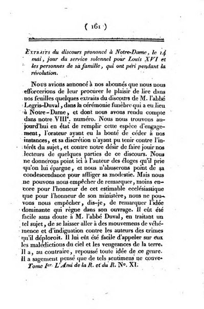 L'ami de la religion et du roi journal ecclesiastique, politique et litteraire