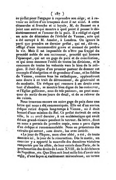 L'ami de la religion et du roi journal ecclesiastique, politique et litteraire