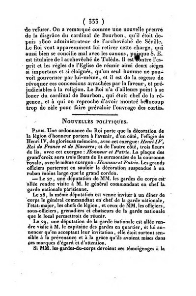 L'ami de la religion et du roi journal ecclesiastique, politique et litteraire