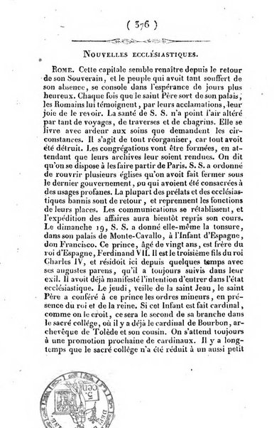 L'ami de la religion et du roi journal ecclesiastique, politique et litteraire