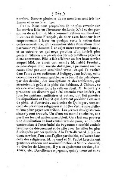 L'ami de la religion et du roi journal ecclesiastique, politique et litteraire