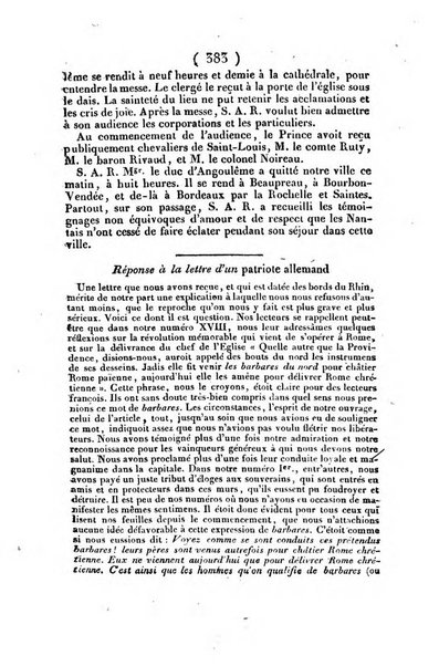 L'ami de la religion et du roi journal ecclesiastique, politique et litteraire