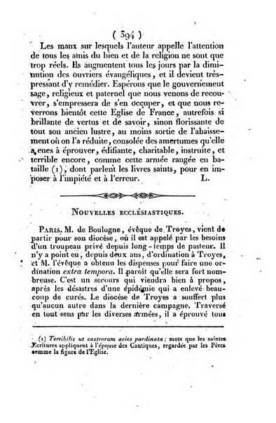 L'ami de la religion et du roi journal ecclesiastique, politique et litteraire