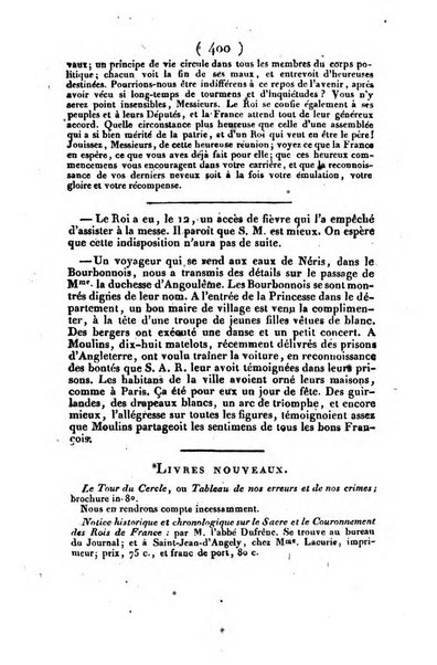 L'ami de la religion et du roi journal ecclesiastique, politique et litteraire