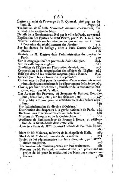 L'ami de la religion et du roi journal ecclesiastique, politique et litteraire