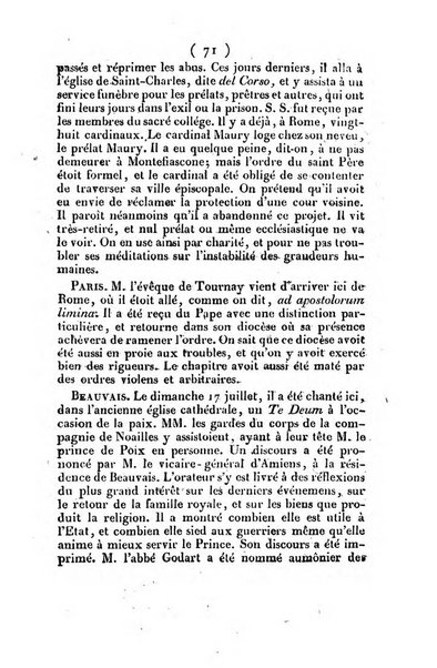 L'ami de la religion et du roi journal ecclesiastique, politique et litteraire