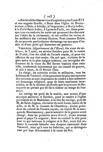 L'ami de la religion et du roi journal ecclesiastique, politique et litteraire