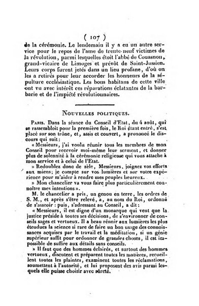 L'ami de la religion et du roi journal ecclesiastique, politique et litteraire