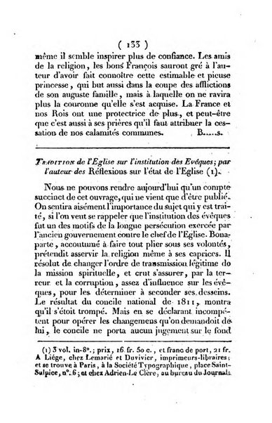 L'ami de la religion et du roi journal ecclesiastique, politique et litteraire