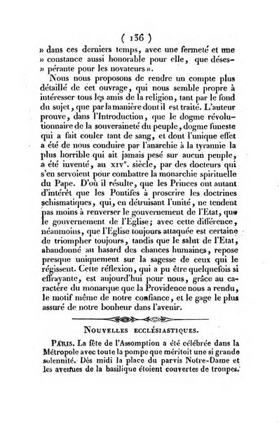 L'ami de la religion et du roi journal ecclesiastique, politique et litteraire