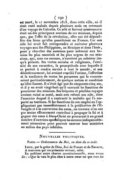 L'ami de la religion et du roi journal ecclesiastique, politique et litteraire