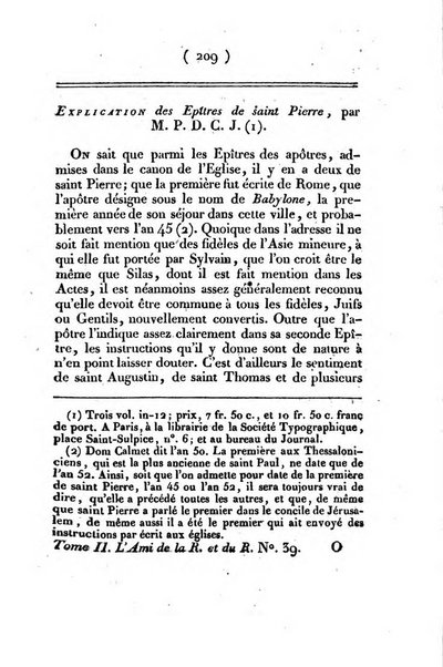 L'ami de la religion et du roi journal ecclesiastique, politique et litteraire