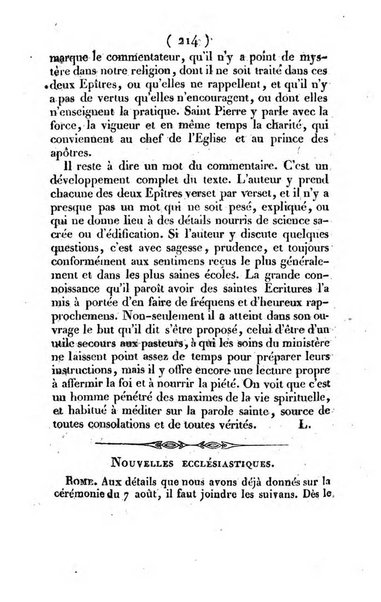 L'ami de la religion et du roi journal ecclesiastique, politique et litteraire