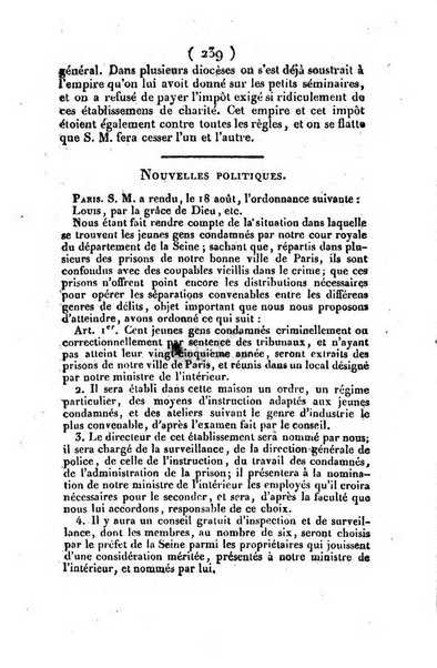 L'ami de la religion et du roi journal ecclesiastique, politique et litteraire