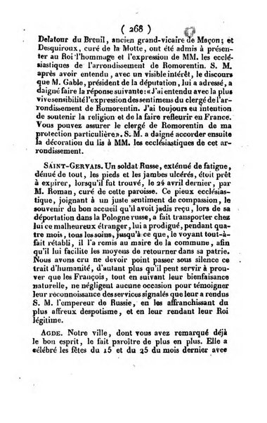 L'ami de la religion et du roi journal ecclesiastique, politique et litteraire