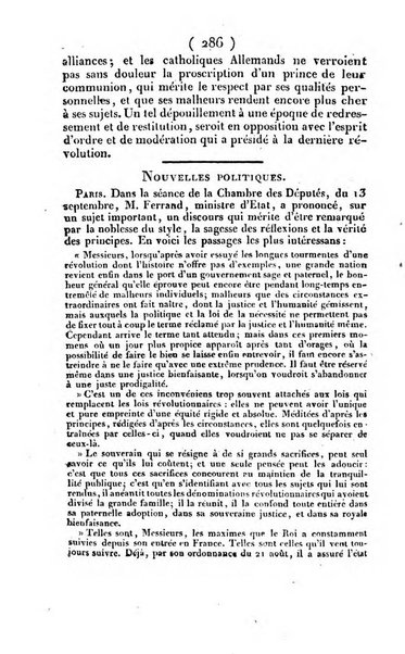 L'ami de la religion et du roi journal ecclesiastique, politique et litteraire