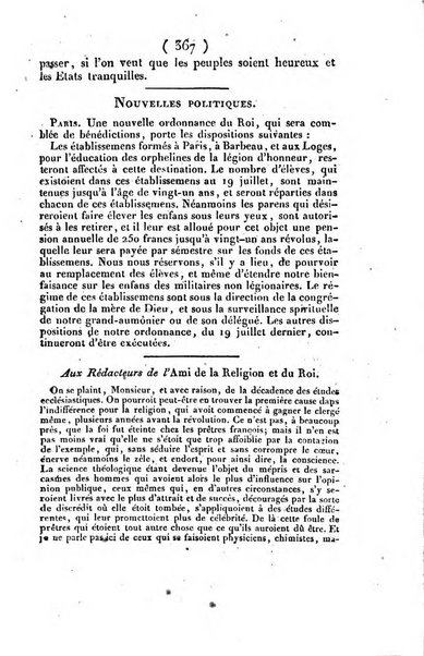 L'ami de la religion et du roi journal ecclesiastique, politique et litteraire