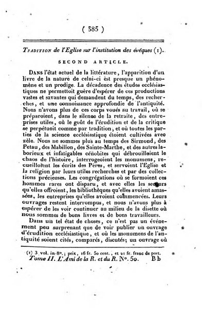 L'ami de la religion et du roi journal ecclesiastique, politique et litteraire