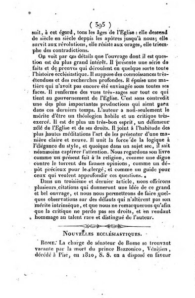 L'ami de la religion et du roi journal ecclesiastique, politique et litteraire