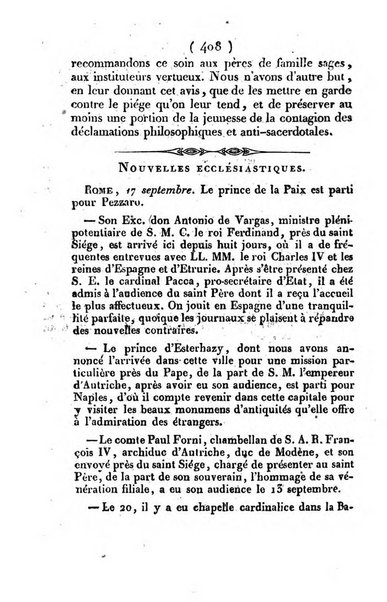 L'ami de la religion et du roi journal ecclesiastique, politique et litteraire