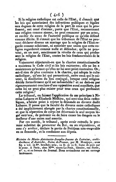 L'ami de la religion et du roi journal ecclesiastique, politique et litteraire