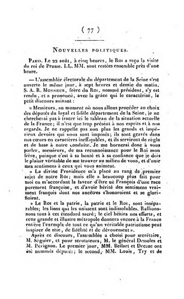 L'ami de la religion et du roi journal ecclesiastique, politique et litteraire