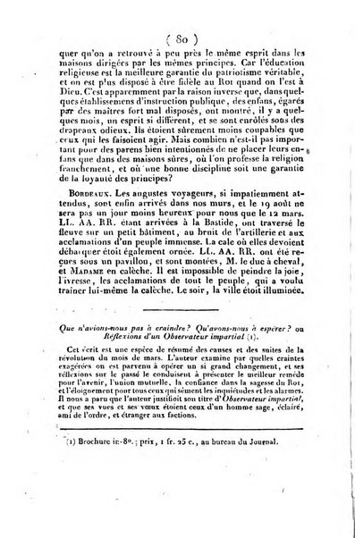 L'ami de la religion et du roi journal ecclesiastique, politique et litteraire