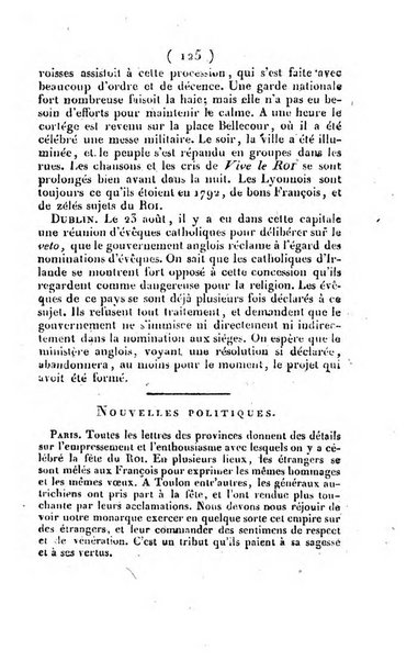 L'ami de la religion et du roi journal ecclesiastique, politique et litteraire