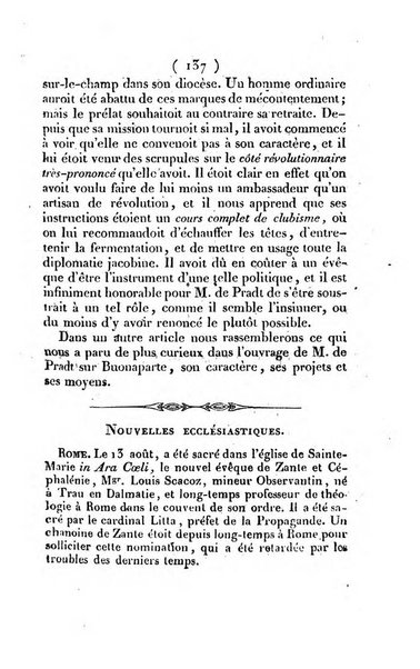 L'ami de la religion et du roi journal ecclesiastique, politique et litteraire