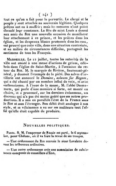 L'ami de la religion et du roi journal ecclesiastique, politique et litteraire